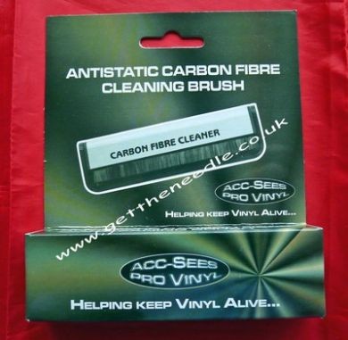 Acc-Sees Carbon Fibre Anti static Vinyl Record Cleaner Brush